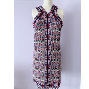 BCBG jacquard Aztec Print Halter Dress size small